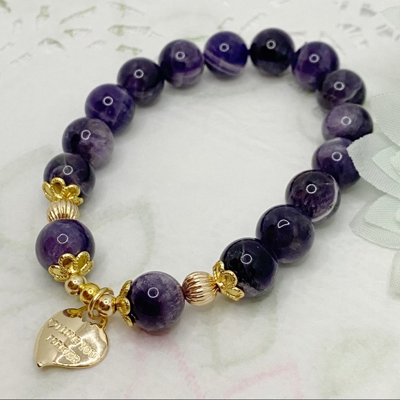 Nature Amethyst Quartz Bracelet - Picture 3 of 10